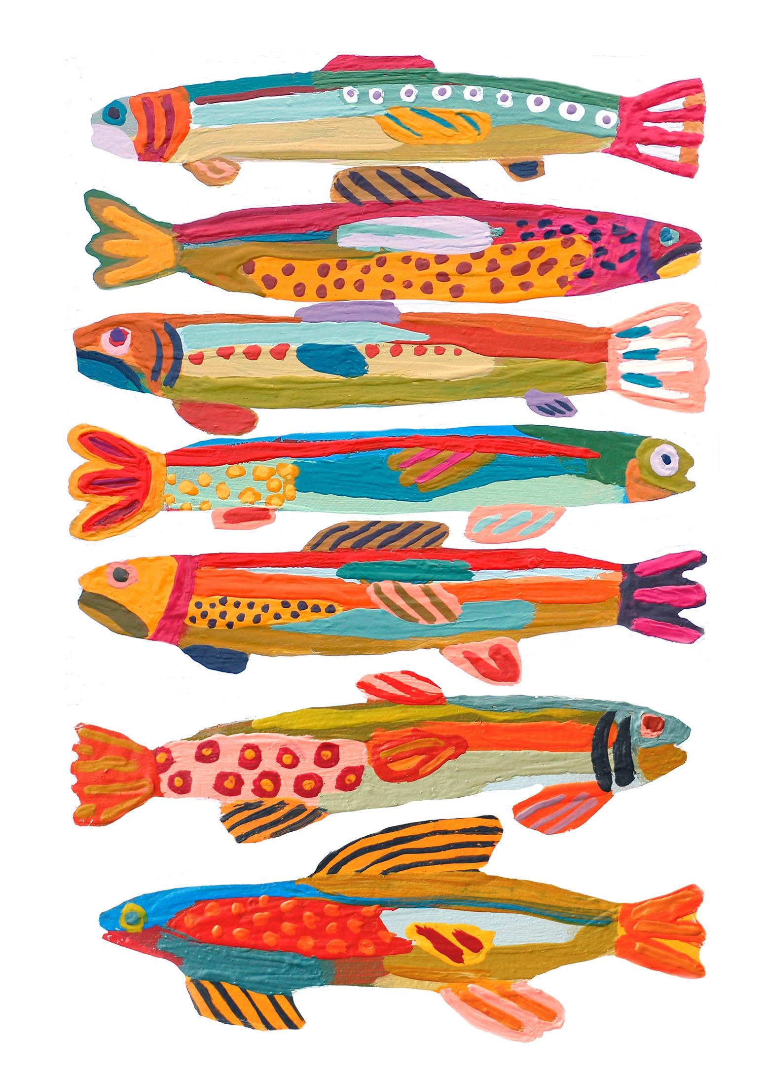 Seven Fishes Art Print - Etsy