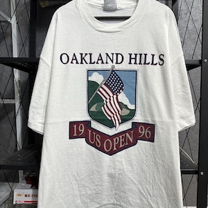 Vintage 90s US Open Oakland Hills T Shirt Size 2XL 1996 Golf Championship Tee Bloomfield Hills Michigan Tournament Souvenir Sportswear