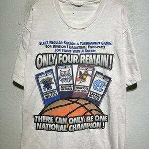Vintage 1997 NCAA Final Four T-Shirt L Pro Player Basketball Tournament Tee Kentucky Arizona UNC Minnesota College Hoops March Madness