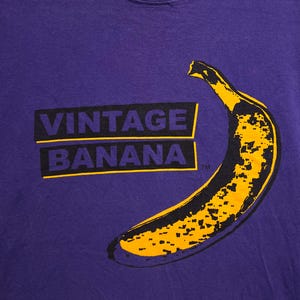 90年代ヴィンテージアリゾナヴィンテージバナナ漫画面白いフルーツグラフィッククロップTシャツサイズLレトロユーモアTシャツ