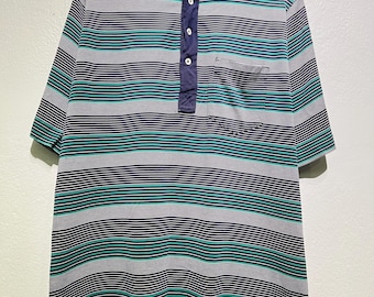 トップス 90's LLBean stripe henry neck l/s tshirt Men's Bean's Vintage Soft Knit Henley, Stripe