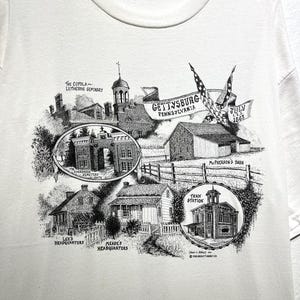 Vintage 1994 Gettysburg Pennsylvania 1863 Civil War Battlefield Historic Sites T Shirt Size XL