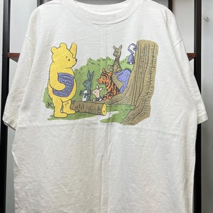 90年代のヴィンテージディズニーくまのプーさんと仲間たちTシャツクラシックカートゥーンTシャツサイズL