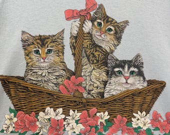 トップス KITTENS FOR CHRISTIAN Vintage tee 90s KITTENS FOR CHRISTIAN Vintage tee 90s Vintage cat t-shirt