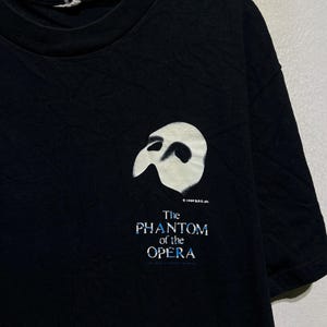 Vintage 1986 The Phantom of the Opera T-Shirt L Musical Promo Tee Andrew Lloyd Webber Broadway Show Theatre Merch 80s Single Stitch Top