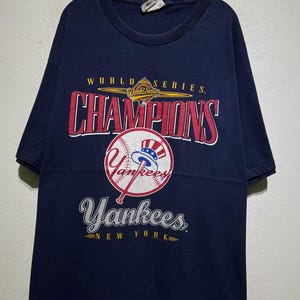 Vintage 90s New York Yankees 1996 World Series Champions MLB Baseball T-Shirt Size XL Vintage Sports Tee Classic Mlb Yankees Shirt XL