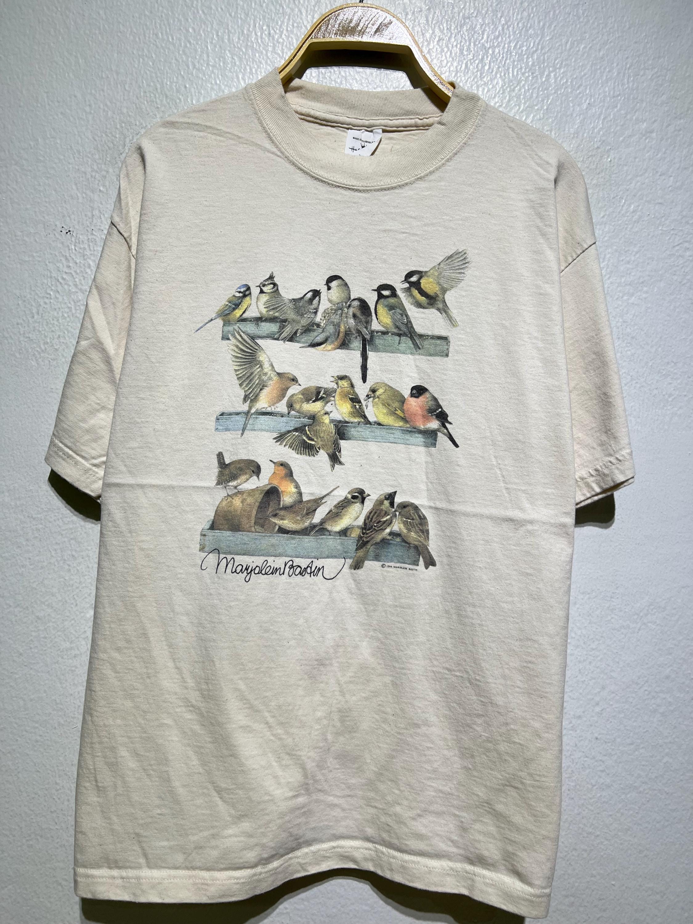 Vintage 90s Marjolein Bastin Bird T-shirt Songbirds Perched