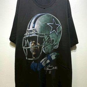 Vintage 1994 Dallas Cowboys Troy Aikman Signed Tee XL Distressed NFL