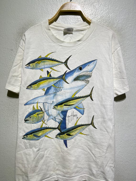 Vintage 1990s Aquarium of the Americas New Orleans Shirt With Tuna