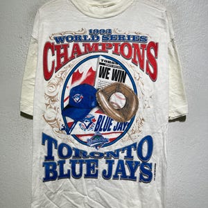 Vintage 1993 Toronto Blue Jays M World Series Champions MLB