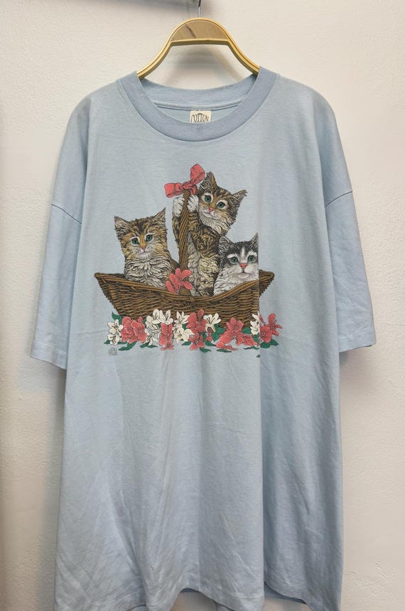 トップス KITTENS FOR CHRISTIAN Vintage tee 90s KITTENS FOR CHRISTIAN Vintage tee 90s Vintage cat t-shirt