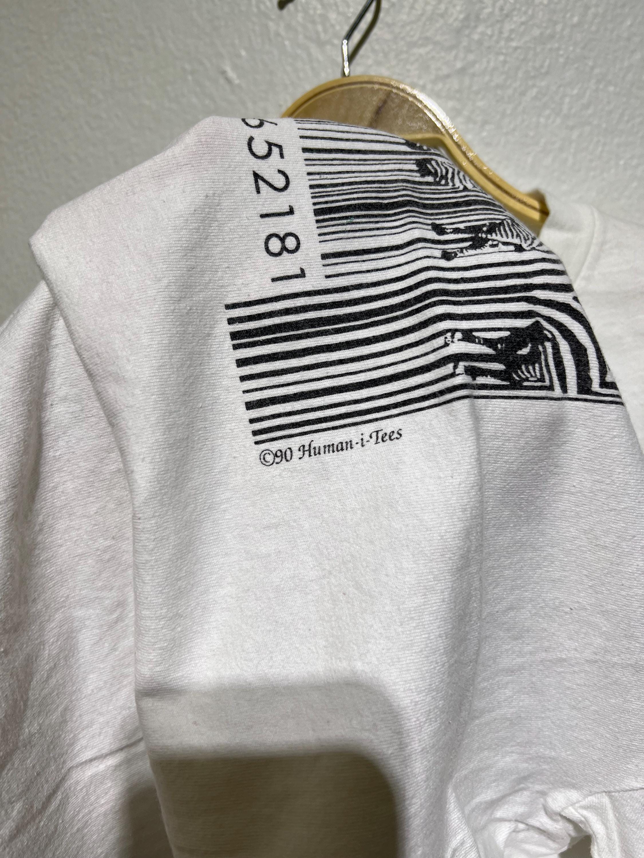 Vintage 90s Barcode Zebra Shirt Size XL Vintage Nature Can't