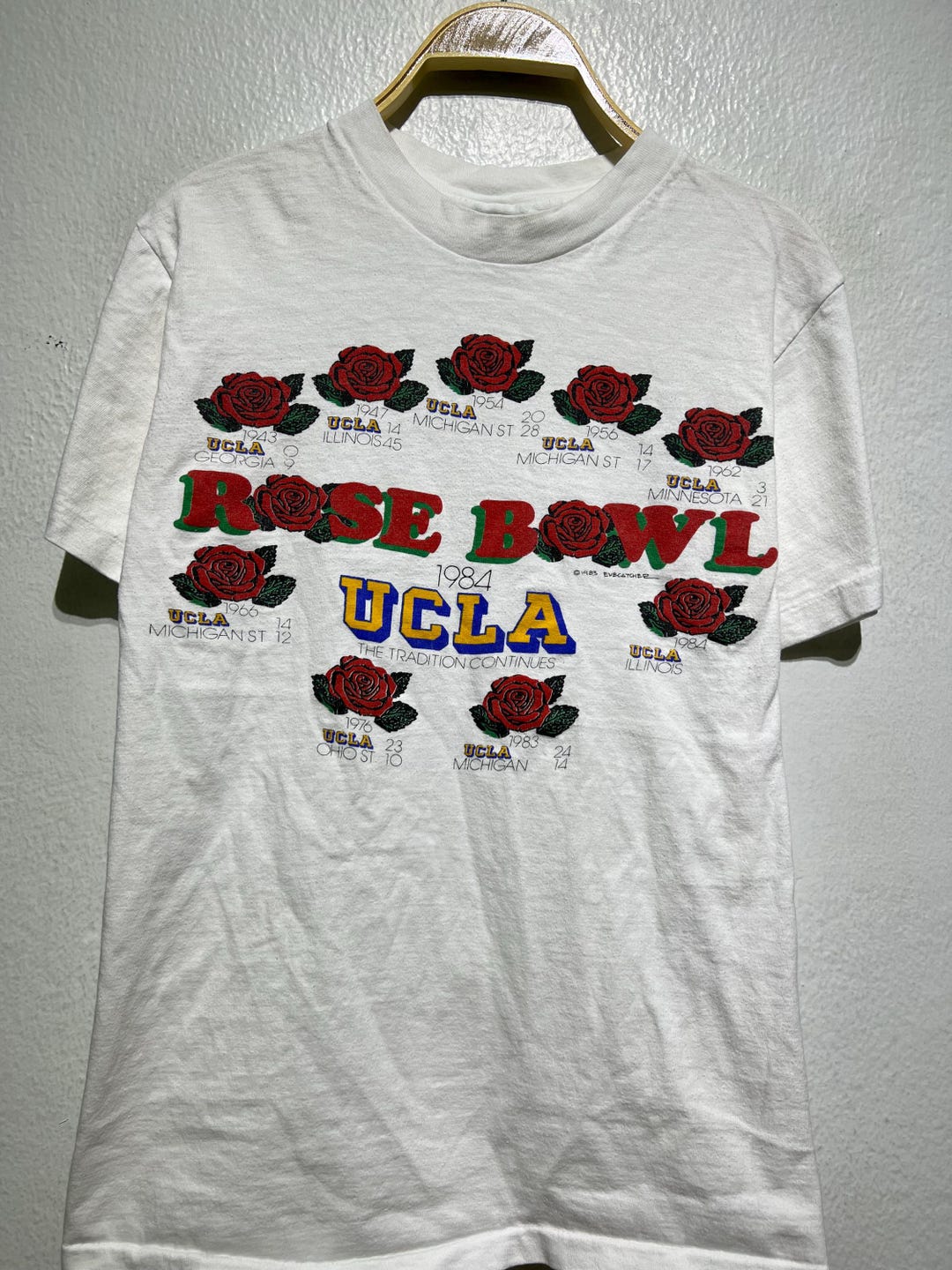 Vintage 80s UCLA Rose Bowl 1984 T-shirt College Football Historic