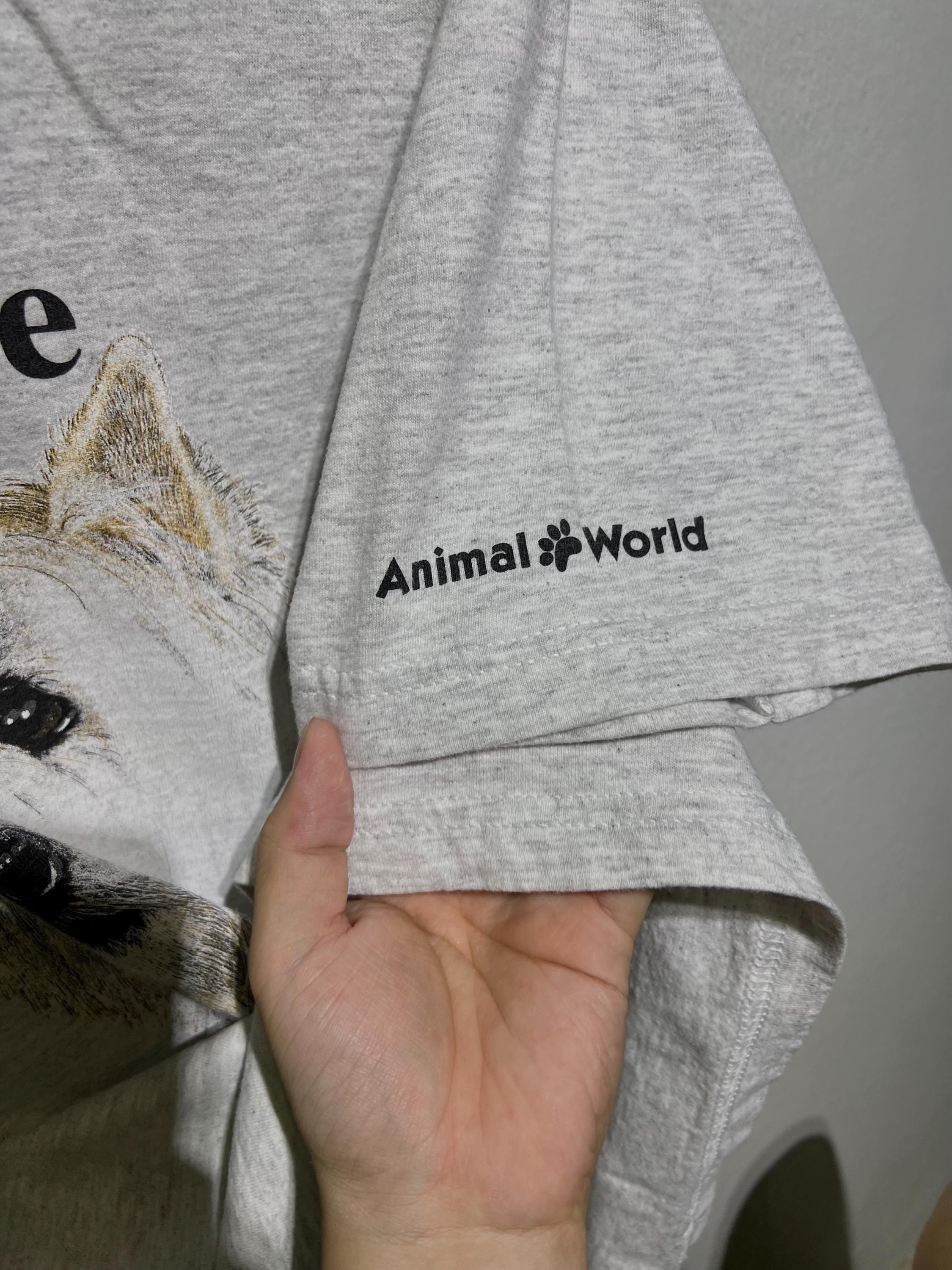 ウェスティ（Westie）90年代ヴィンテージTシャツ 犬 animal Vintage 90s Westie Dog White Terrier Big Face T-shirt Size L