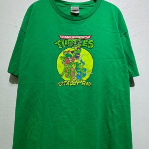 Vintage Teenage Mutant Ninja Turtles T Shirt Size XL TMNT Cartoon Graphic Tee Retro 2001 Animation Classic Heroes in a Half Shell Shirt