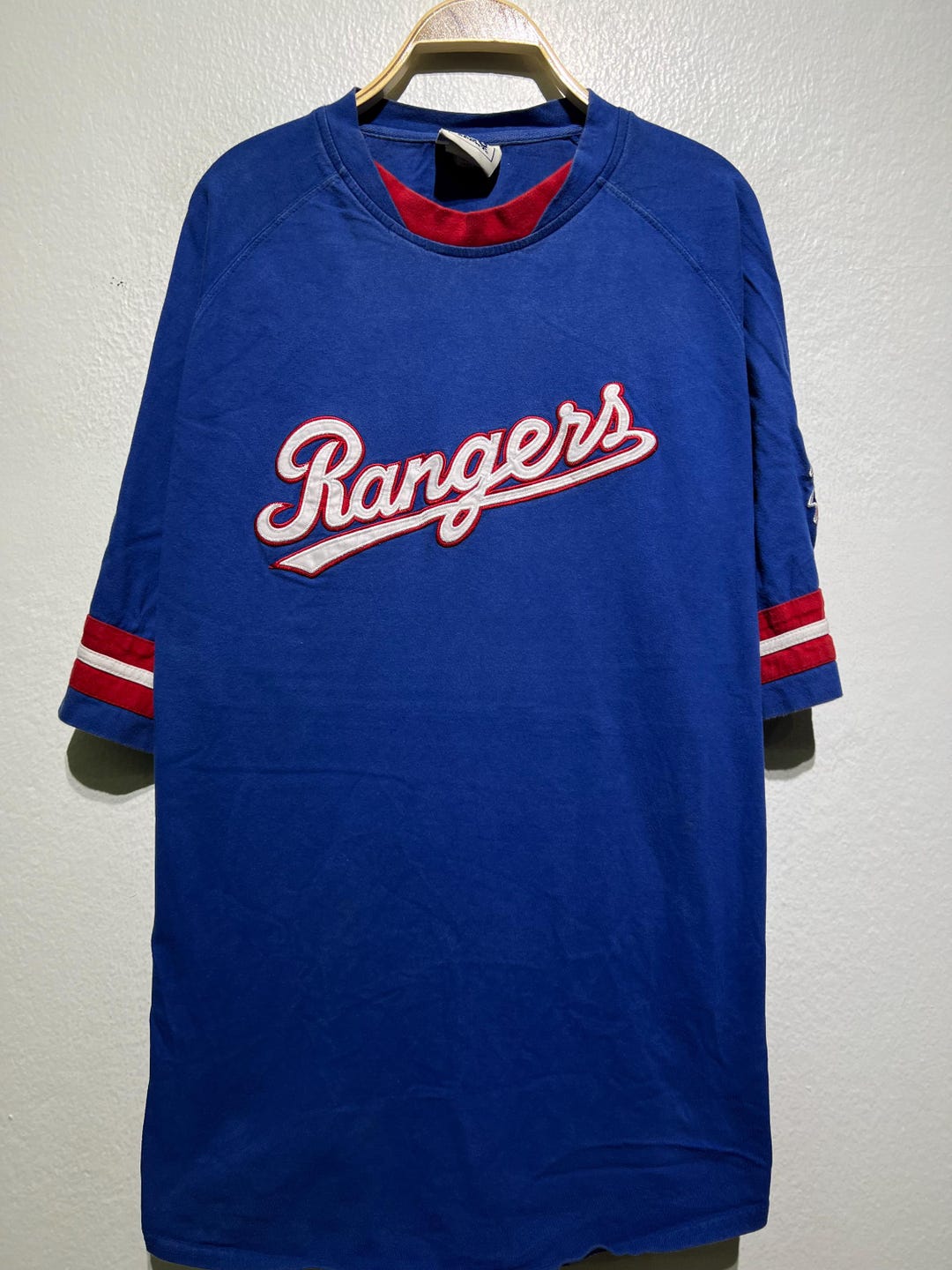 Vintage 90s Rangers Baseball Raglan Style T-shirt Size L