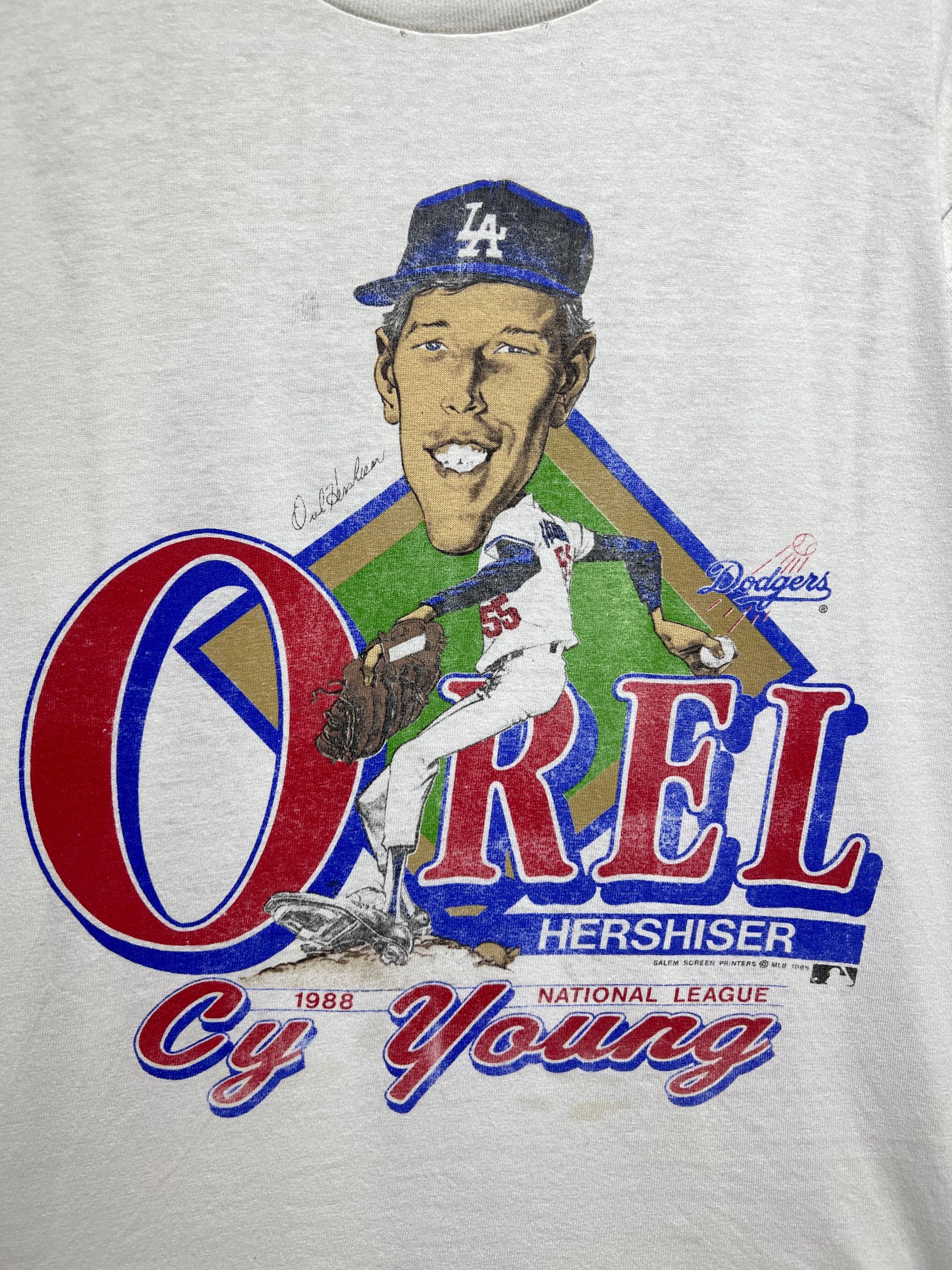 OREL HERSHISER Tシャツ Vintage 1989 Orel Hershiser T-shirt L 1988 Cy Young Award LA