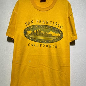 Vintage 90s San Francisco California Skyline City T-Shirt Bay Area Travel Tourist Size L
