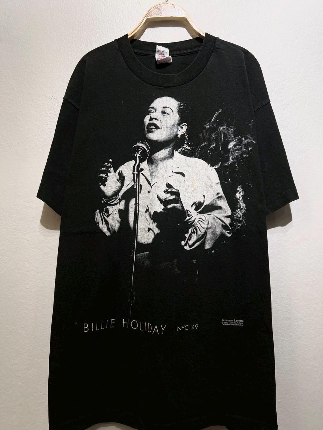 値頃 Vintage 90s Billie Holiday NYC '49 T Shirt Size XL 1990 Jazz トップス
