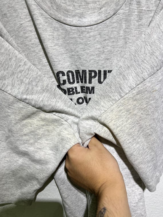 Vintage 90s Computer Problem Solving Flowchart T-… - image 7