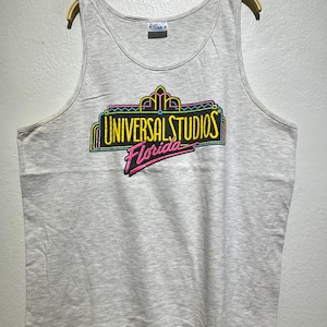 Vintage 90s Universal Studios Florida Tank Top Size XL Vintage Theme Park Tank Vintage Sleeveless Tee Vintage Florida Shirt