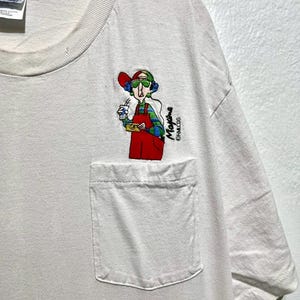 Vintage 1990s Hallmark Maxine Pocket T Shirt Embroidered Cartoon Grandma Humor Shoebox Greetings Sarcastic Quote Tee Size L