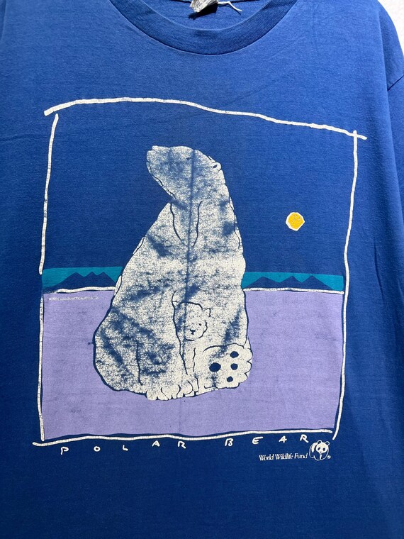 Vintage 1980s World Wildlife Fund Polar Bear T Shirt Arctic
