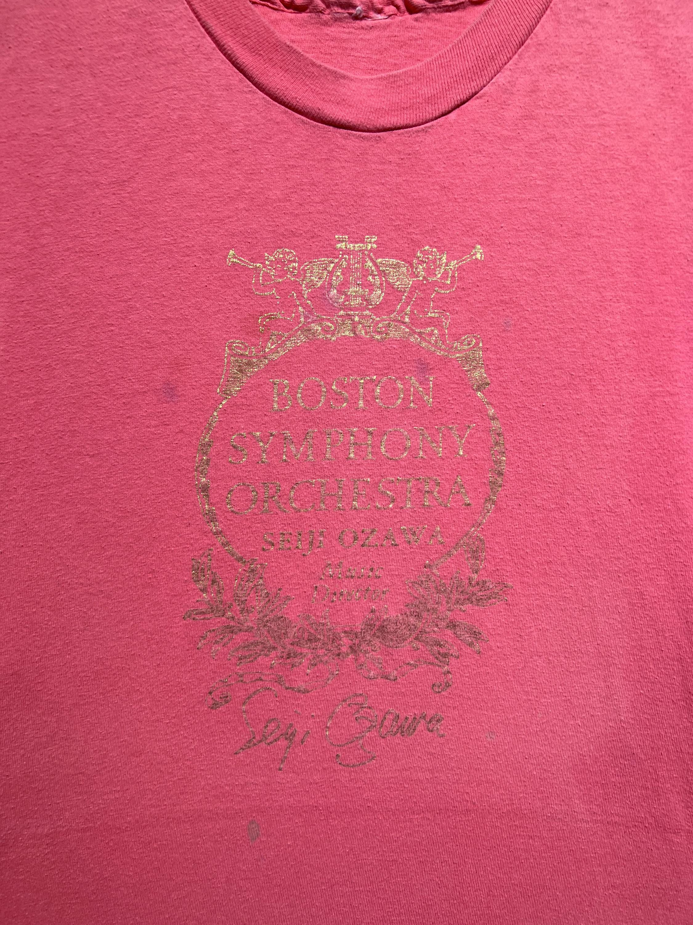 90年代ヴィンテージ ボストン交響楽団 Tシャツ XL 小澤征爾 ダメージ 
