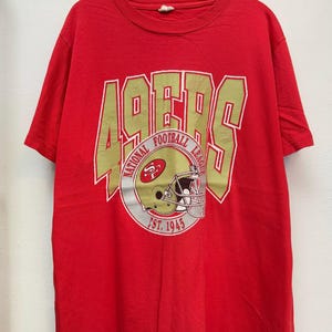 Vintage 90s San Francisco 49ers NFL T Shirt Size XL Vintage Super Bowl Champs Vintage Football Team Vintage Bay Area Sports Fan Tee
