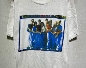Vintage 1990s Beverly Hills 90210 T Shirt Cast Photo TV Show Drama Series Teen Pop Culture Brandon Brenda Kelly Dylan Steve Donna David Gift