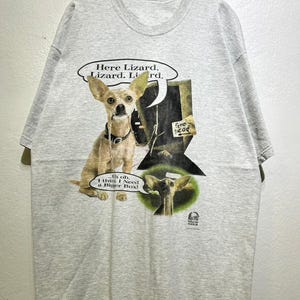 Maglietta promozionale Taco Bell Chihuahua Here Lizard Lizard Bigger Box Vintage 1998, taglia XL