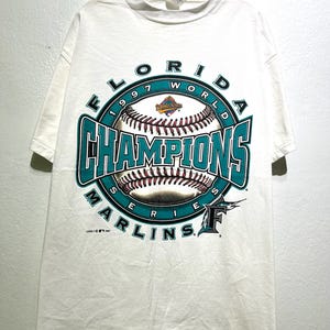 Vintage 1990s Florida Marlins 1997 World Series Champions MLB Baseball Miami Retro Sports T Shirt