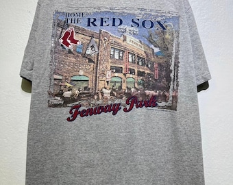 Vintage 2002 Boston Red Sox Fenway Park MLB Baseball Stadium Graphic T Shirt Size L