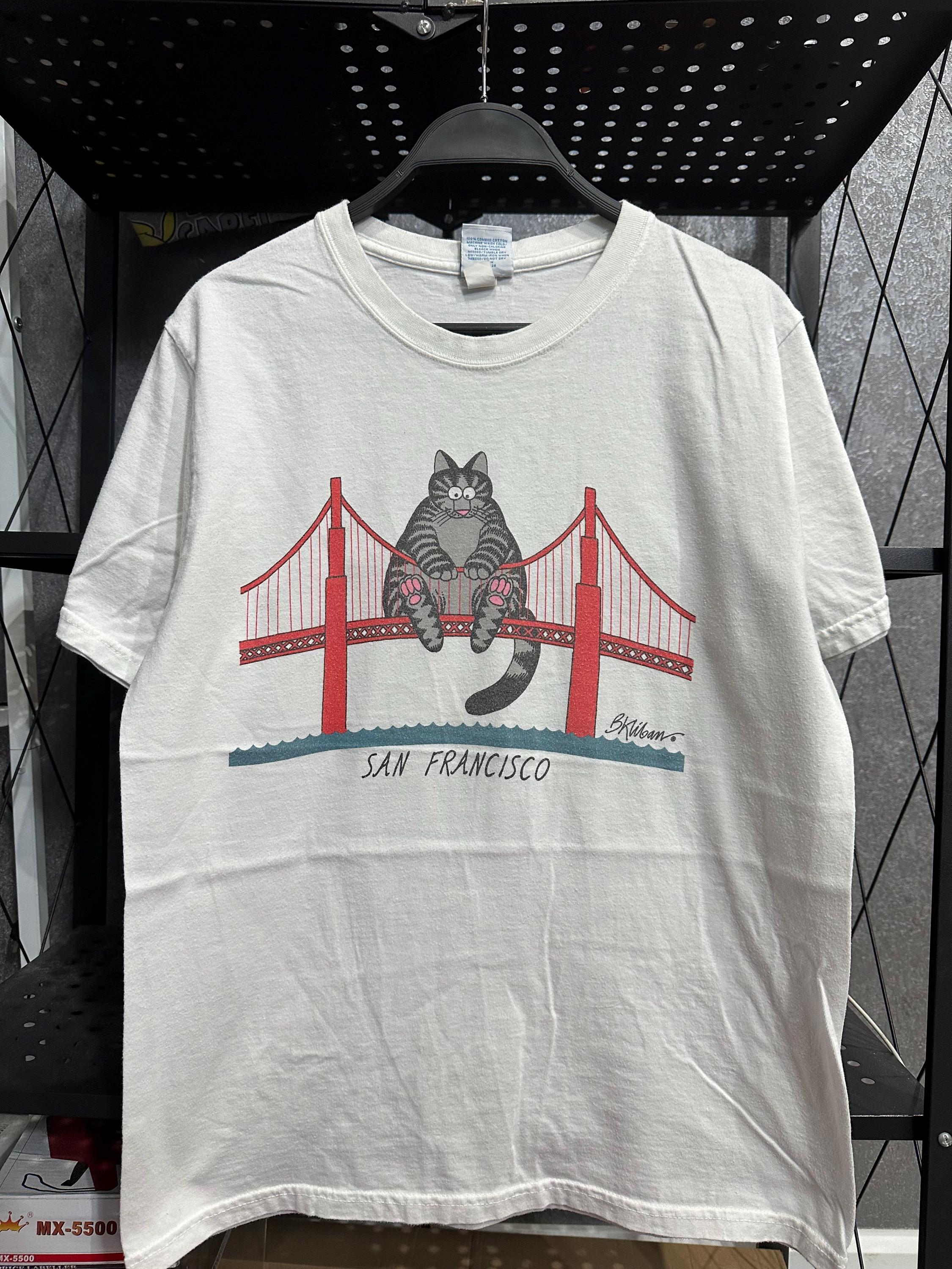 Vintage 90s San Francisco Trolley Cat T Shirt Size S B. Kliban