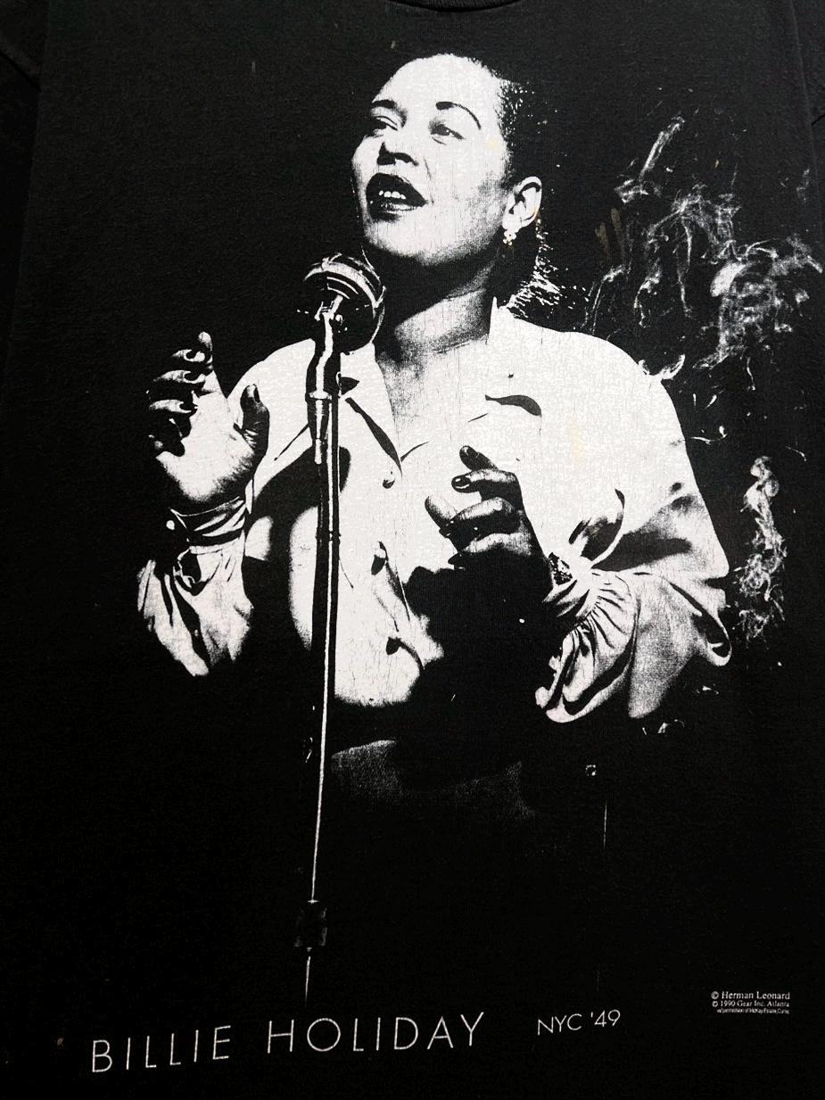 Vintage 90s Billie Holiday NYC '49 T Shirt Size XL 1990 Jazz