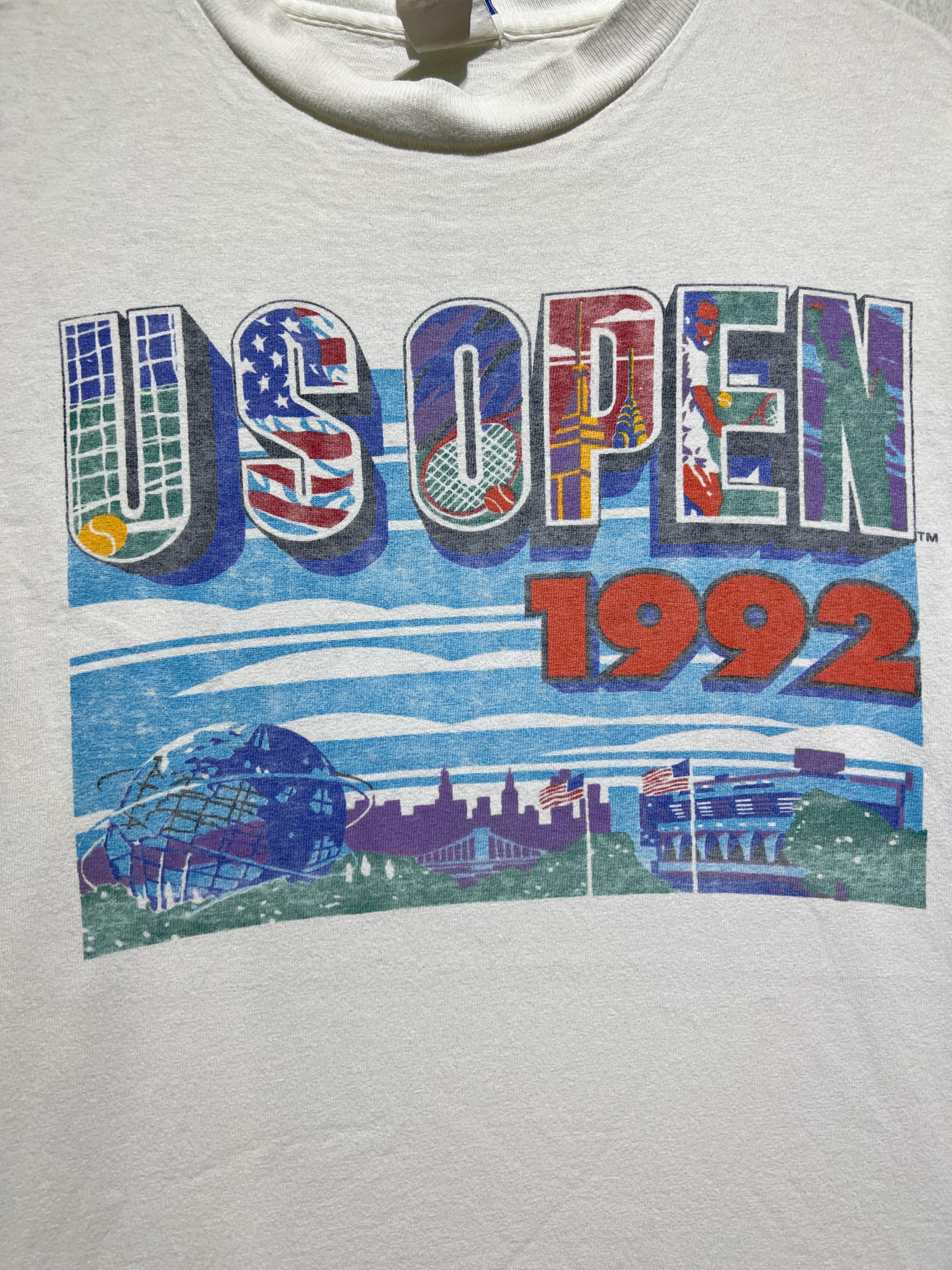 ウェア 1996 US OPEN tennis T shirt size L 1996 U.S. Open Tennis T-Shirt XL - 5 Star Vintage