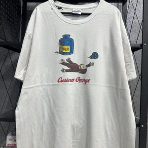 T-shirt vintage des années 90 curieux George Ether 1995 taille XL t-shirt graphique rétro classique singe Cartoon vintage
