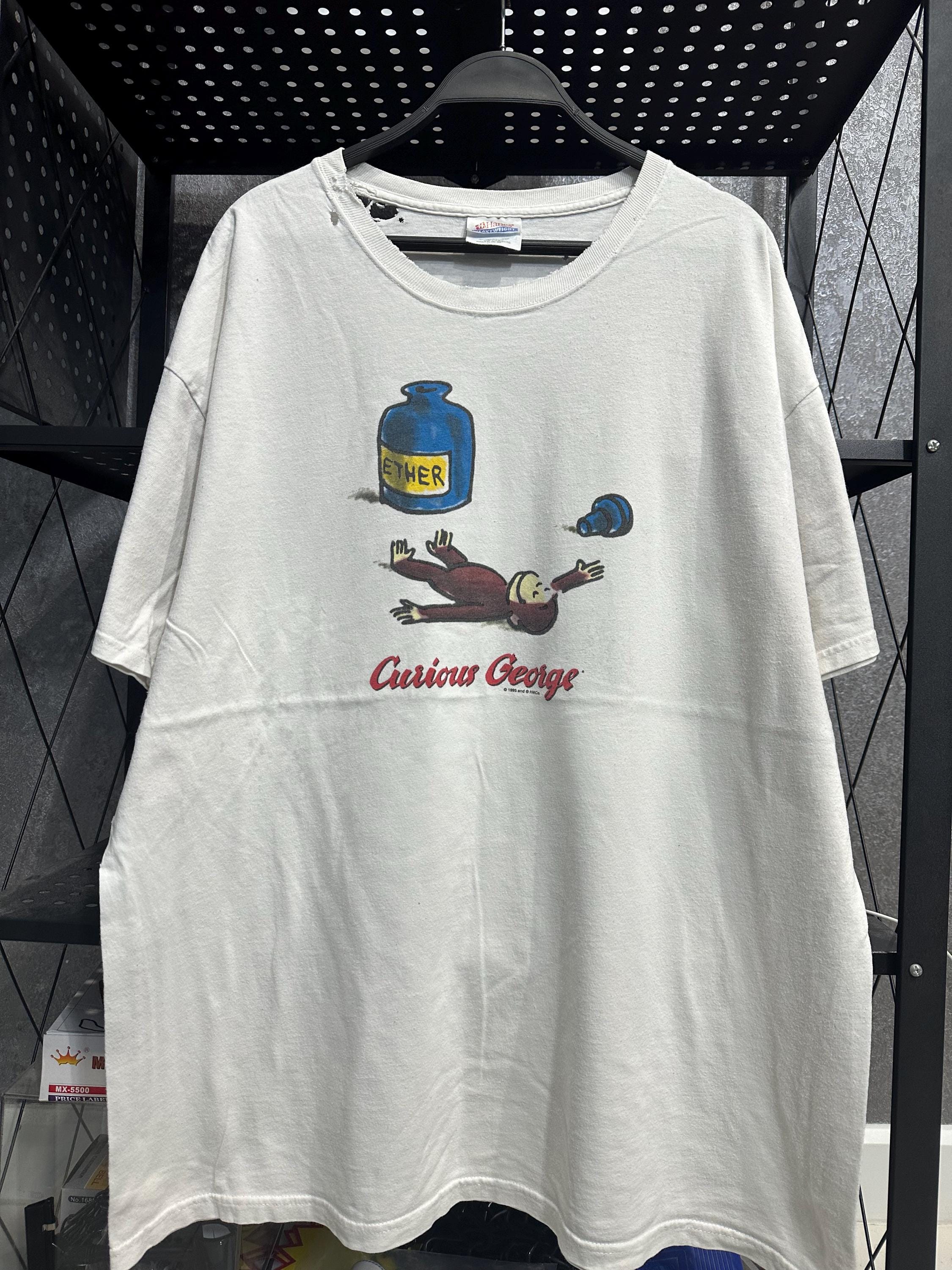 Vintage 90s Curious George Ether 1995 T Shirt Size XL