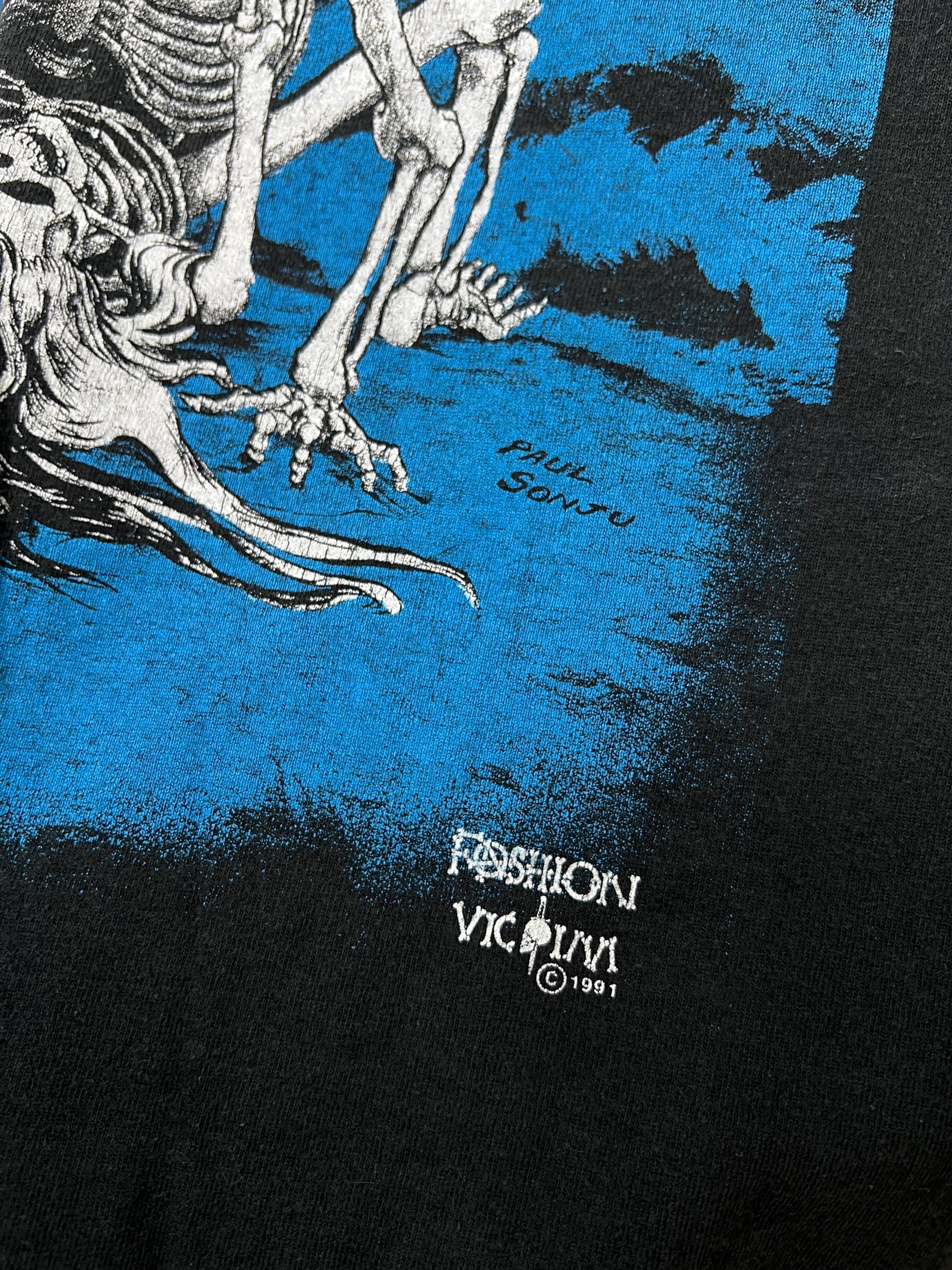 FASHON VICTIM LOVE NEVER DIES Tシャツ　90s Vintage Fashion Victim Love Never Dies Skull Movie 1994 T