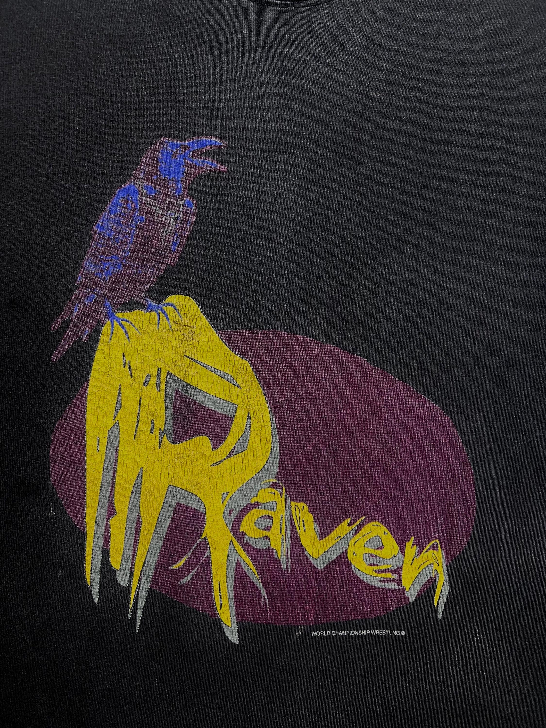 Vintage 90s WCW Raven Wrestling T-shirt World Championship 