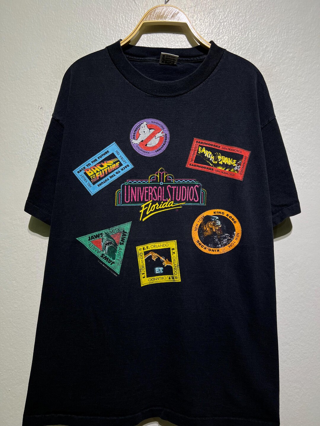 トップス 80's UNIVERSAL STUDIOS Florida SWEAT Vintage 90's Universal Studios Florida Earth Puff Logo Print