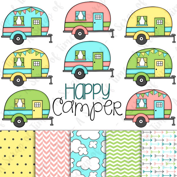 Camper Clipart - Etsy