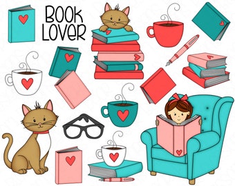 Cute Book Clipart Etsy