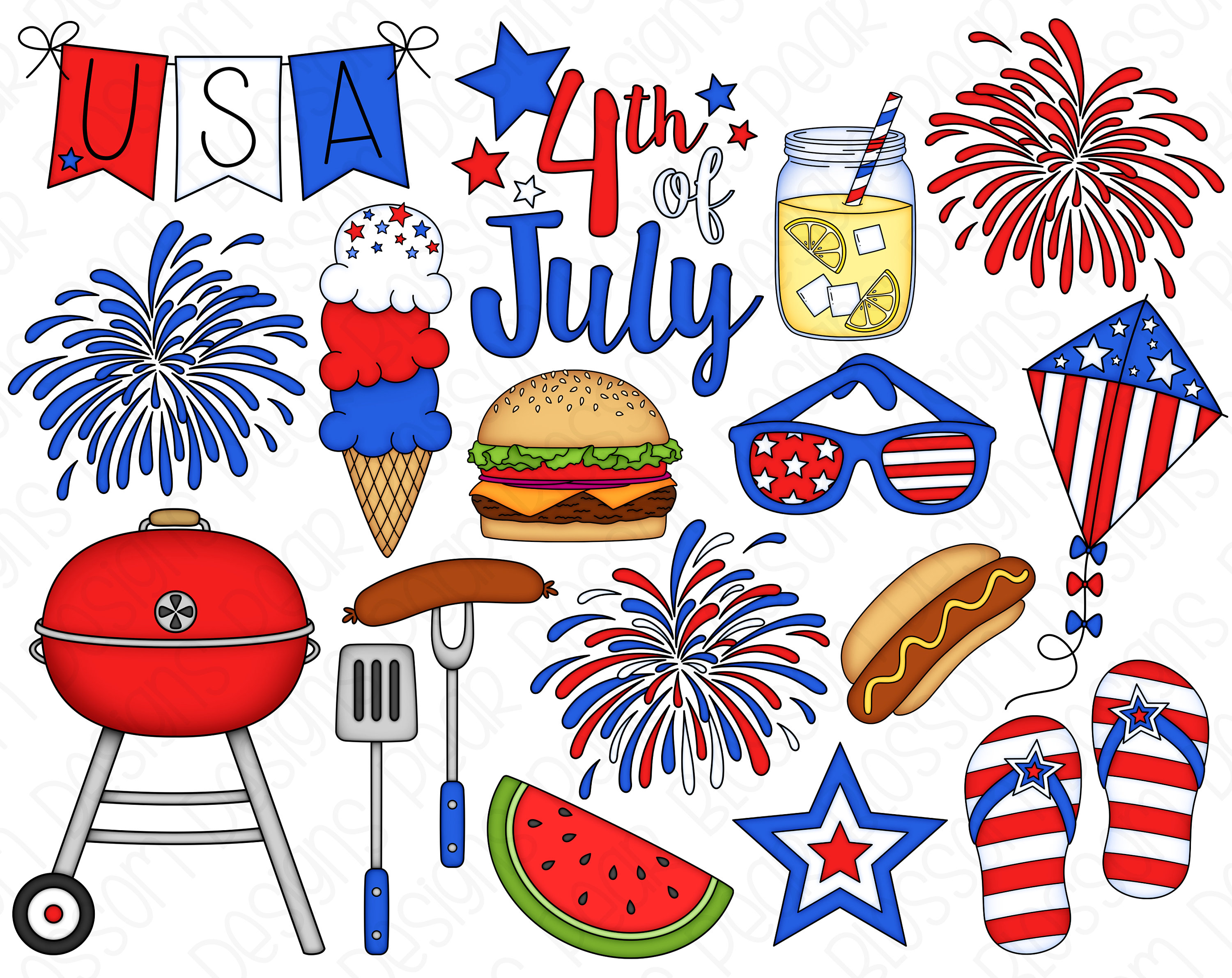 4th of july bbq graphic
