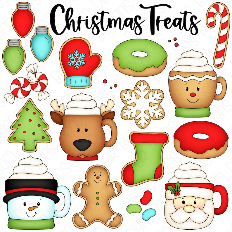 May include: A set of 12 Christmas-themed cookie cutters, including a snowman, reindeer, gingerbread man, Santa, stocking, snowflake, candy cane, donut, and Christmas lights. The cutters are made of metal and have a gold finish.