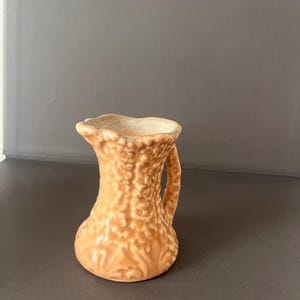 Vintage Falcon Ware miniatyrkanna | 1940-talets 1950-tal engelsk Staffordshire keramik | Liten brun keramisk gräddkanna