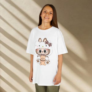 Niedliches Labubu Kinder T-Shirt, Cartoon Tier Kinder T-Shirt, Kinder T-Shirt, Einhorn Kostüm T-Shirt, Geburtstagsgeschenk T-Shirt, Verspieltes Kinder Shirt