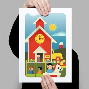 Vintage Fisher Price Schoolhouse Artprint (Third Edition)
