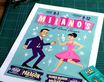 Milano's Dancehall – An original signed A3 Print
