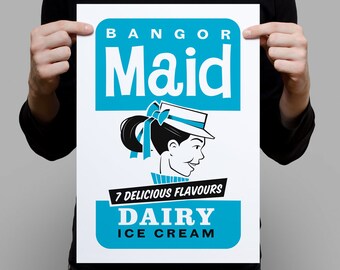 Bangor Maid Ice Cream A3 Artprint